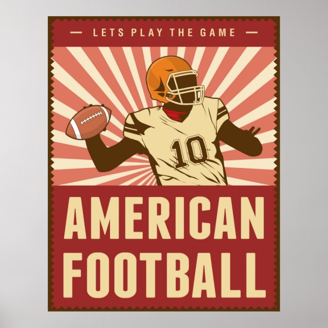 Retro American Football Poster (Framsidan)