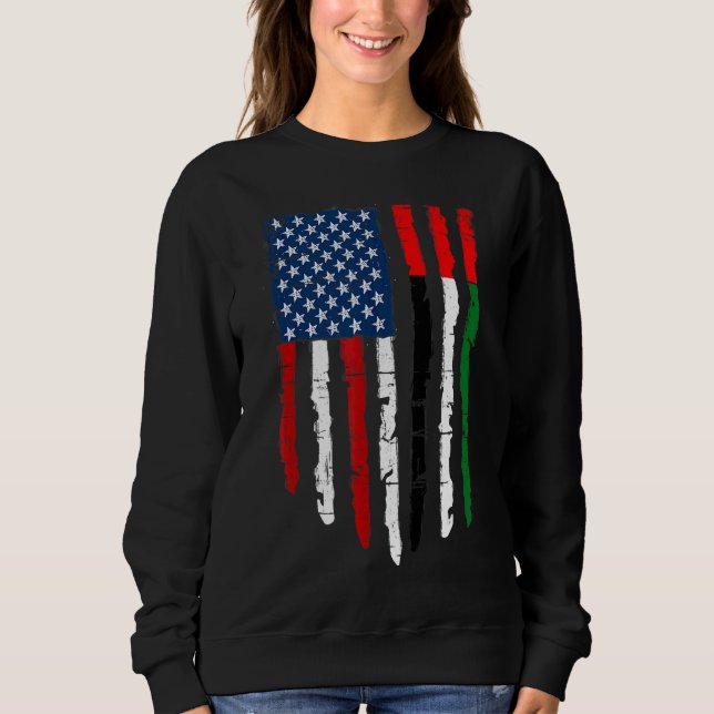 Retro American Förenade Arabemiraten Flagga Women T Shirt (Framsida)
