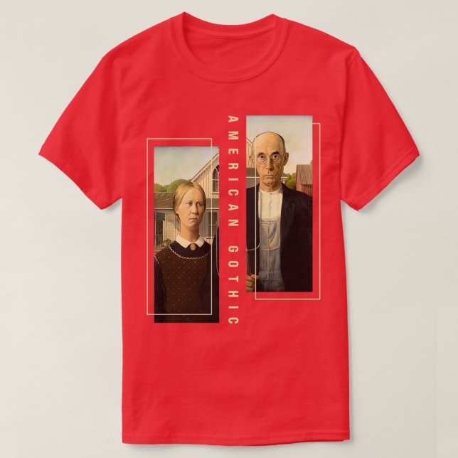Retro American Gothic T Shirt (Design framsida)