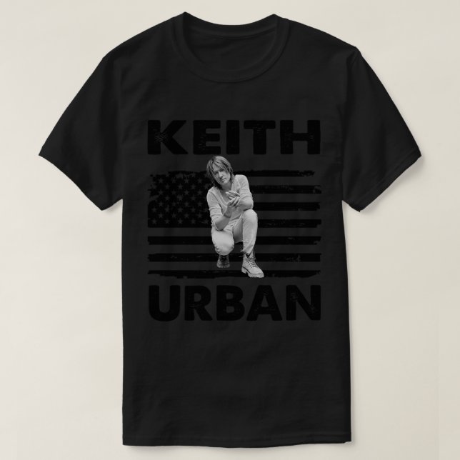 Retro American Keith Flagga Urban Music Gift Essen T Shirt (Design framsida)