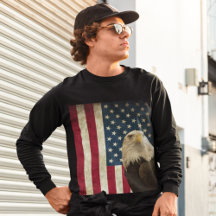 Retro American Örn USA flagga Långärmad