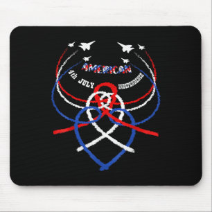 Retro American Patriotic Jet USA flagga Lycklig Ar Musmatta