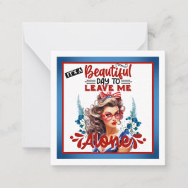 Retro American Pinup - det är en vacker dag Anteckningskort