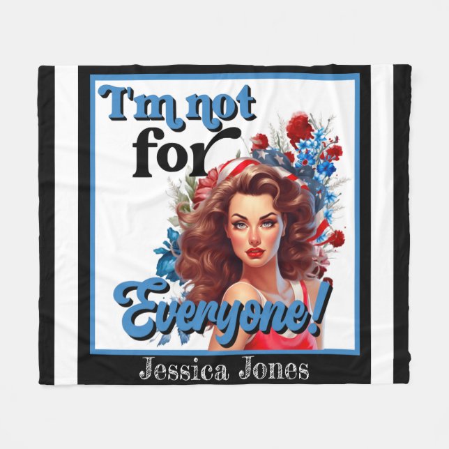 Retro American Pinup_ Inte för alla Fleecefilt (Framsidan (Horisontell))