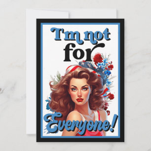 Retro American Pinup_ Inte för alla Tack Kort