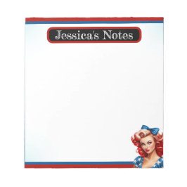 Retro American Pinup_ Sunshine Mixed Anteckningsblock