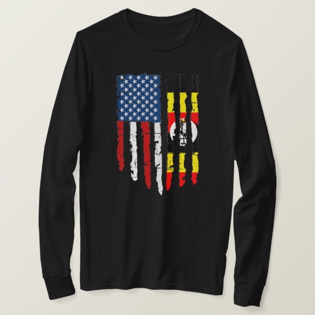 Retro American Uganda Flagga Manar Women Patriotic T Shirt (Design framsida)