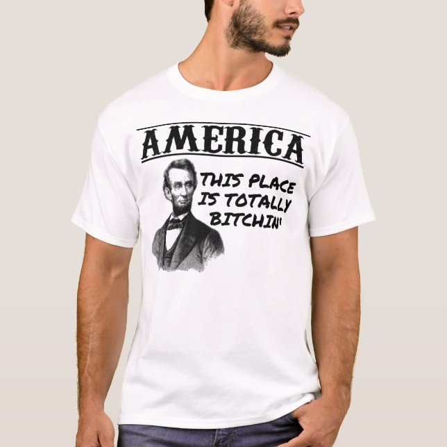 Retro Amerika med Abraham Lincoln T-shirt (Framsida)