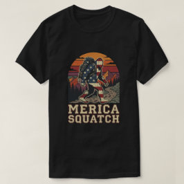 Retro Amerikansk Bigfoot Sasquatch Natur T Shirt