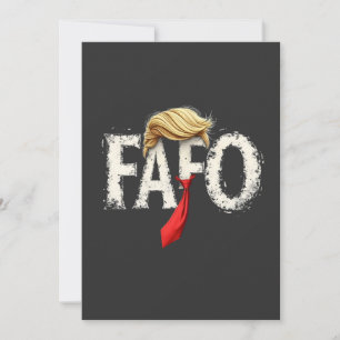 Retro Amerikansk Donald Trump FAFO USA Flagga Patr Inbjudningar