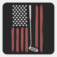 Retro amerikansk flagga golf golfare rolig golfklu