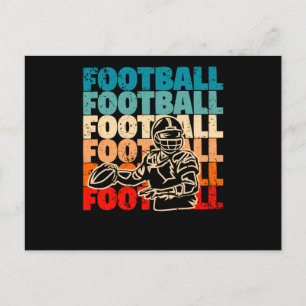 Retro Amerikansk Fotboll 70-tal 80-tal Old School Vykort