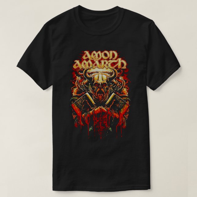 Retro Amon Amarth Coola Music Gifts till Fläkt T Shirt (Design framsida)