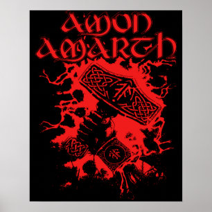 Retro Amon Amarth Live Kärlek Music Forever Poster