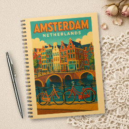 Retro Amsterdam Nederländerna Anteckningsbok