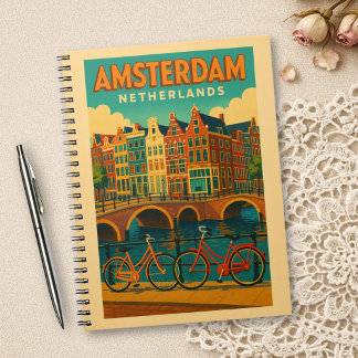 Retro Amsterdam Nederländerna Anteckningsbok