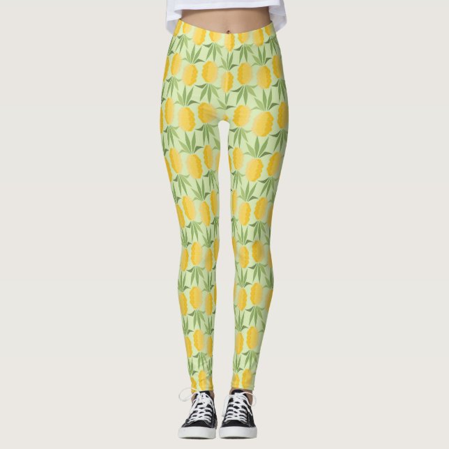 Retro ananas leggings (Framsida)