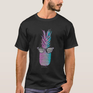 Retro ananas med solglasshader sommarvibe t shirt