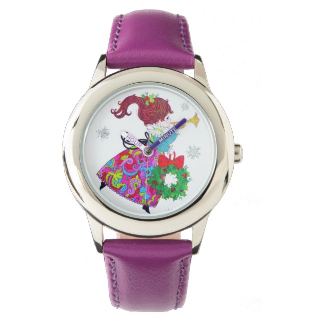 Retro ängel för härlig mitt- århundrademod för armbandsur (Framsida)