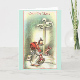 Retro Angel går till Bethlehem-julkortet Helgkort