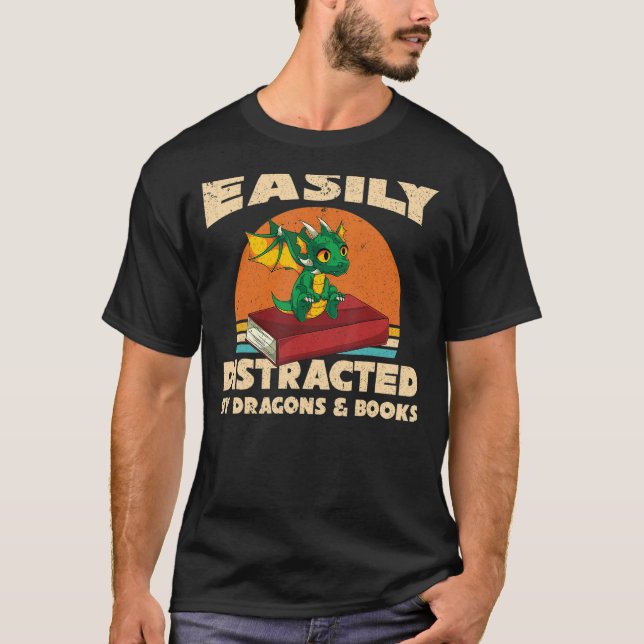 Retro Animal Bok Reading Fantasy Bookworm Bok Dr. T Shirt (Framsida)
