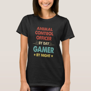 Retro Animal Control Officer efter dagligspelare p T Shirt