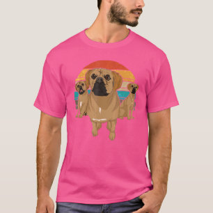 Retro Animal Hund Hundägare Pet Owner Puggle T Shirt