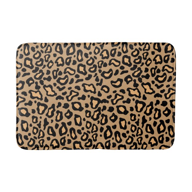 Retro Animal Print Leopard Bath Mat Bathroom Matta (Framsidan)