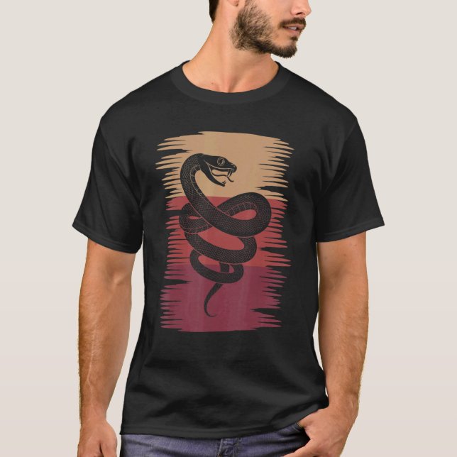 Retro Animal Snake Reptile Keeper Pet Snake 1 T Shirt (Framsida)