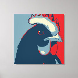 Retro Animal Wall Pop Art Chicken Porträtt Canvastryck