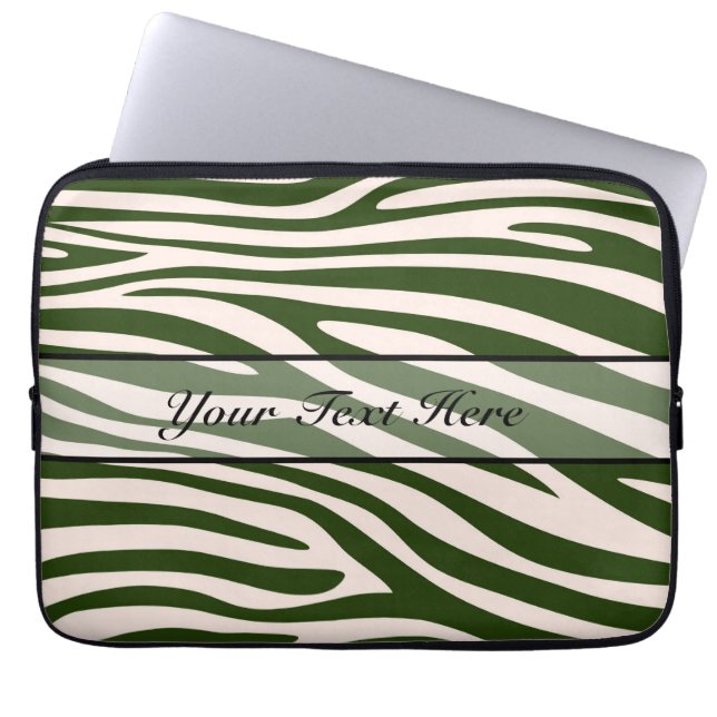 Retro animal zebra tryck 15 laptop fodral (Framsidan)