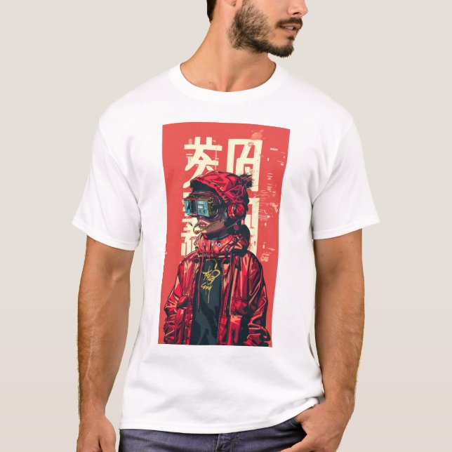 Retro Anime MPC Music Player Billboard T-Shirt (Framsida)