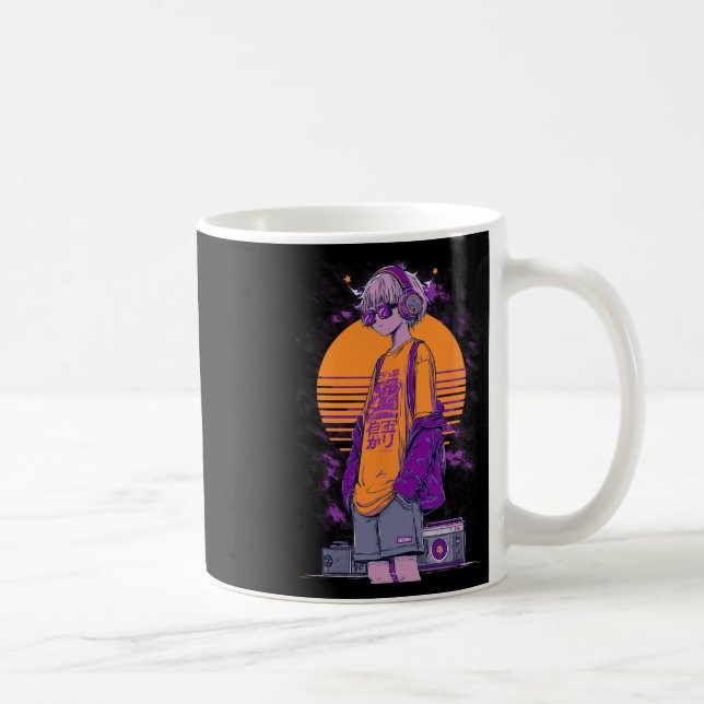 Retro Anime Spelargut  Kaffemugg (Höger)