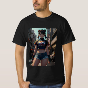 Retro Anime Tokyo Streets T Shirt