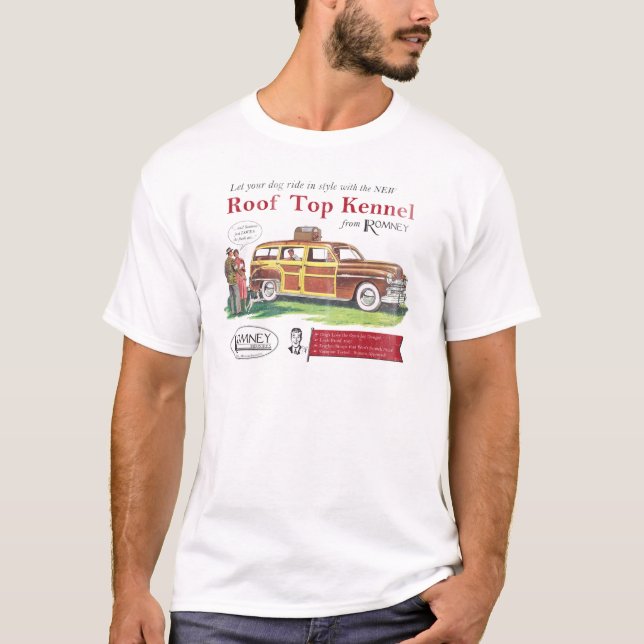 Retro annons för vintageMitt Romney hund Tee (Framsida)