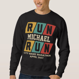 Retro anpassat namn Maraton Support Lång Ärmad Tröja