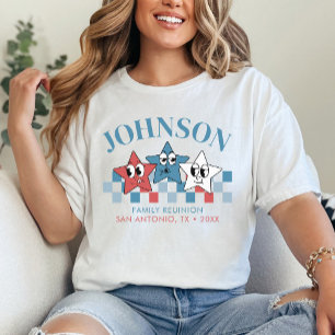 Retro-Anpassningsbar 4:e juli-matchning av familje T Shirt