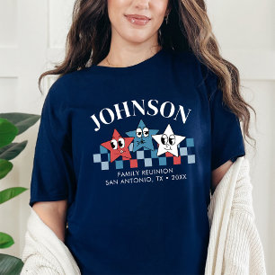 Retro-Anpassningsbar 4:e juli-matchning av familje T Shirt