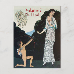 RETRO ANTI ALLA HJÄRTANS DAG DAY RED VAX SEAL MONO HELG VYKORT