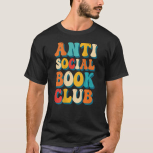 Retro Anti Social Bok Klubb Readers T Shirt