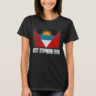 Retro Antigua och Barbuda Flagga Best Stepmamma nå T Shirt