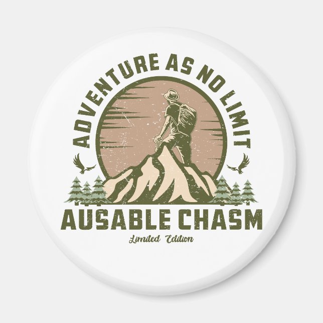 Retro, användbar chasm Hike Sunset T-Shirt Magnet (Framsidan)