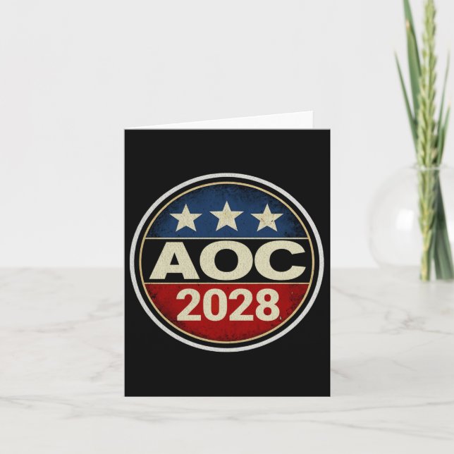 Retro Aoc 2028 Fight Oligarchy Protest ResistBern Kort (Framsida)