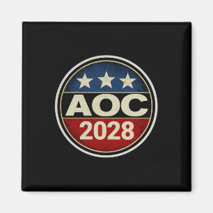 Retro Aoc 2028 Fight Oligarchy Protest ResistBern Magnet