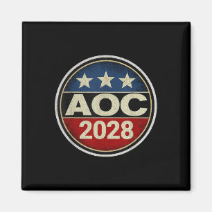 Retro Aoc 2028 Fight Oligarchy Protest ResistBern Magnet