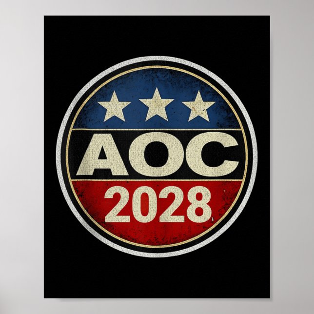 Retro Aoc 2028 Fight Oligarchy Protest ResistBern Poster (Framsidan)