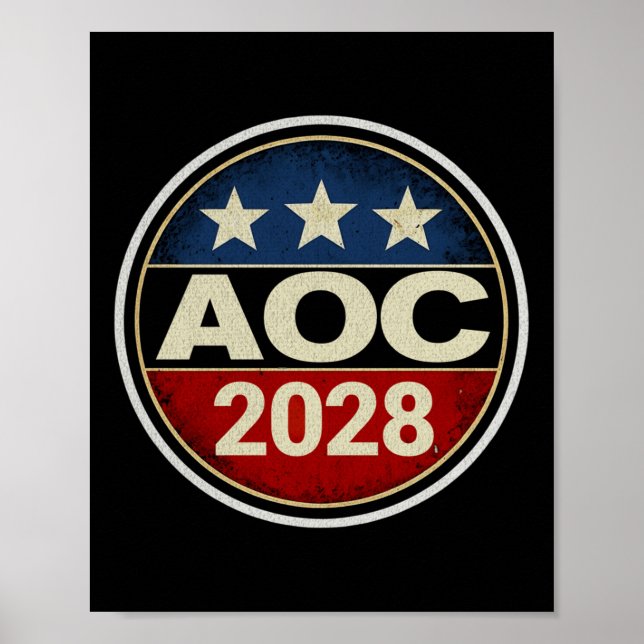 Retro Aoc 2028 Fight Oligarchy Protest ResistBern Poster (Framsidan)