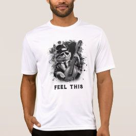 *~* Retro AP91 Bass Guitar Player Music Cat T Shirt