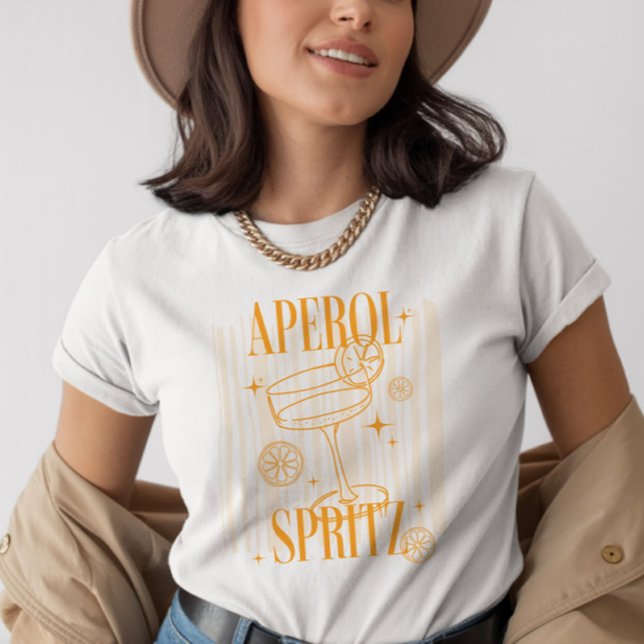 Retro Aperol Spritz Italienska Cocktail Graphic T Shirt (Skapare uppladdad)