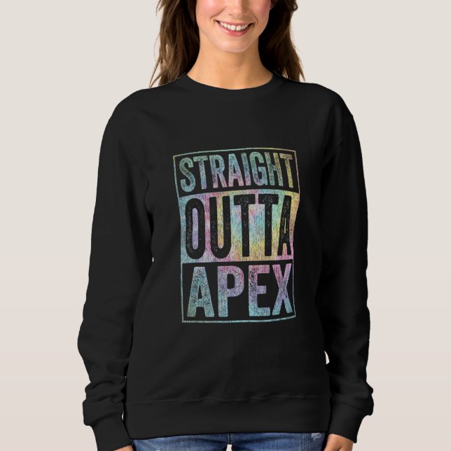Retro Apex Stuff Clothing Straight Outta Apex Tie  T Shirt (Framsida)